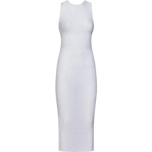 Weißes ärmelloses Kleid mit gekreuzten Bändern am Rücken - Antonino Valenti - Modalova