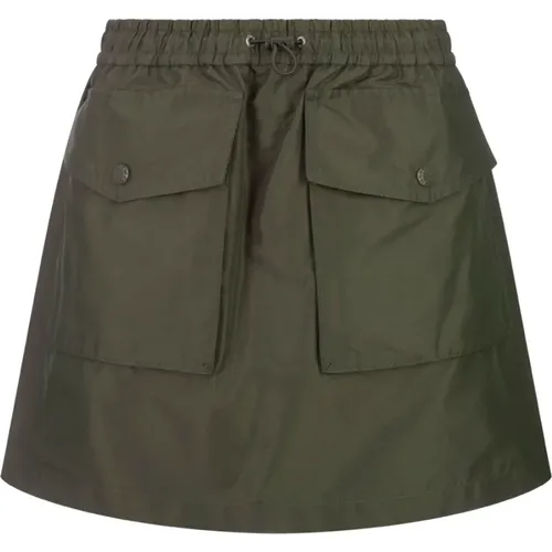 Taffeta Twill Mini Skirt , female, Sizes: S - Moncler - Modalova