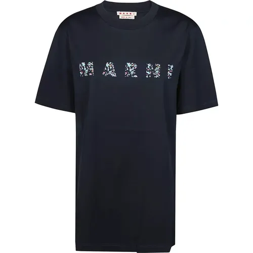 Logo T-Shirt Klassischer Stil , Herren, Größe: XL - Marni - Modalova