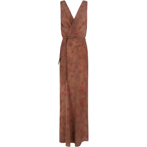 Silk Wrap Dress Jacaranda , female, Sizes: 2XL, L, XL - Cortana - Modalova