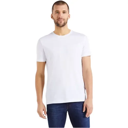 Jersey Rundhals T-Shirt in Weiß , Herren, Größe: L - van Laack - Modalova