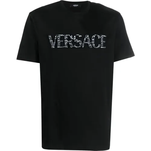 T-Shirts , Herren, Größe: M - Versace - Modalova