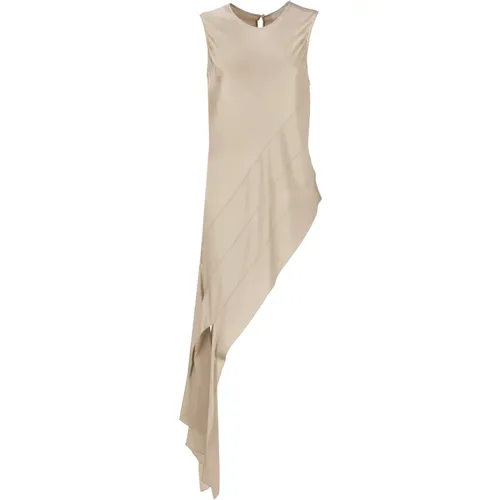 Silk Blend Sleeveless Ruffle Top , female, Sizes: M - Antonelli Firenze - Modalova