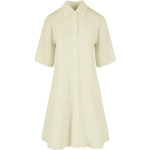 Cotton Midi Shirt Dress , female, Sizes: S, M, L - BomBoogie - Modalova