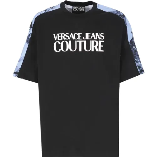 Cerulean T-Shirt Frühjahr/Sommer Kollektion 2024 , Herren, Größe: S - Versace Jeans Couture - Modalova