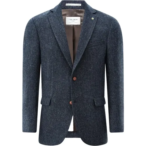 Limitierte Auflage Fishbone Harris Tweed Jacke , Herren, Größe: L - carl gross - Modalova