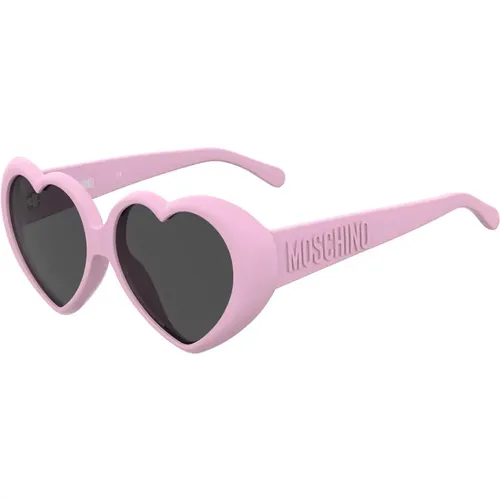 Grey Sunglasses , female, Sizes: 57 MM - Moschino - Modalova