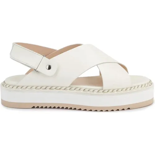 Leather Flat Sandals , female, Sizes: 7 UK - AGL - Modalova