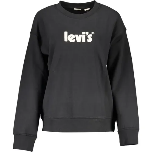 Levi's, Schwarzes Logo-Baumwoll-Sweatshirt , Damen, Größe: L - Levis - Modalova