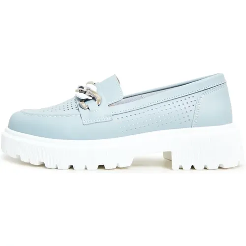 Blaue Casual Loafers , Damen, Größe: 36 EU - Cesare Gaspari - Modalova