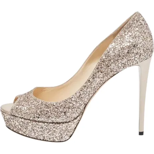 Pre-owned Fabric heels , female, Sizes: 7 1/2 UK - Jimmy Choo Pre-owned - Modalova