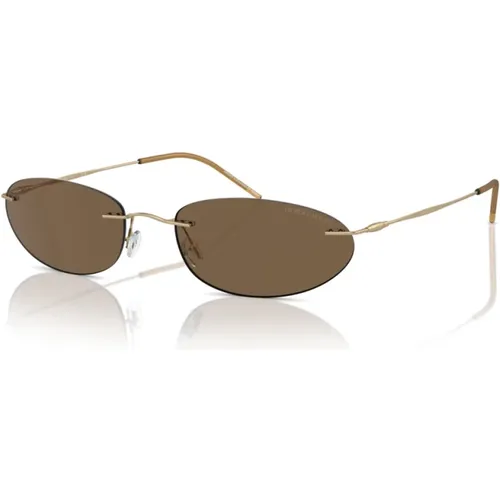 Matte Pale Gold Sunglasses AR 1508M , female, Sizes: 58 MM - Giorgio Armani - Modalova