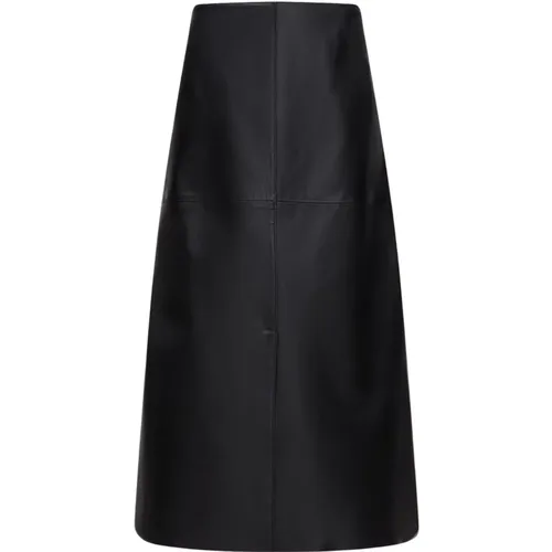 Nappa Leather A-Line Midi Skirt , female, Sizes: M - joseph - Modalova