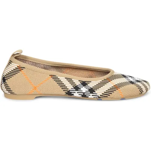 Baby Check Ballerina Flats , Damen, Größe: 36 EU - Burberry - Modalova