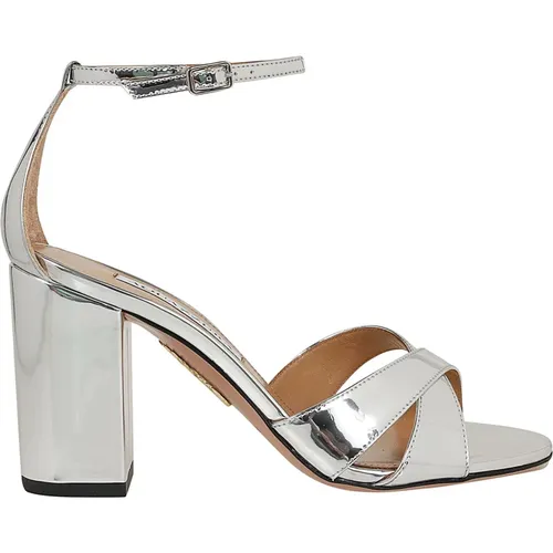 Silver Divine Sandal , female, Sizes: 3 UK - Aquazzura - Modalova