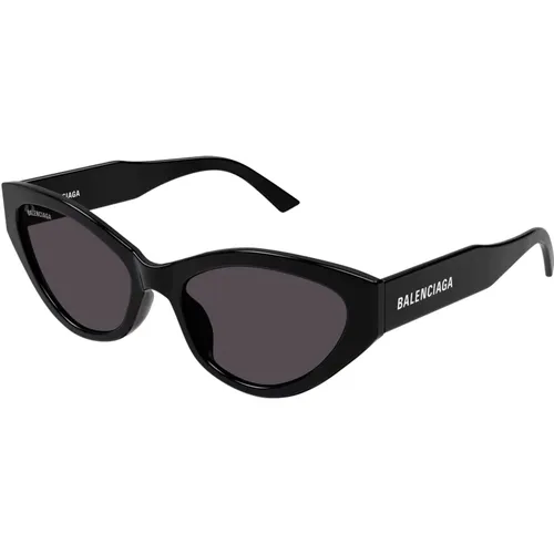 Schwarze/Dunkelgraue Sonnenbrille , Damen, Größe: 57 MM - Balenciaga - Modalova