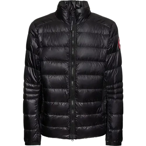 Zippered Jackets & Coats with Logo Patch , male, Sizes: L - Canada Goose - Modalova