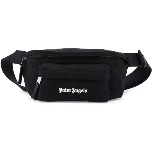 Embroidered Logo Fanny Pack , male, Sizes: ONE SIZE - Palm Angels - Modalova