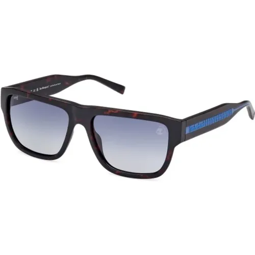 Polarized Sunglasses Round Matte Black , male, Sizes: 58 MM - Timberland - Modalova