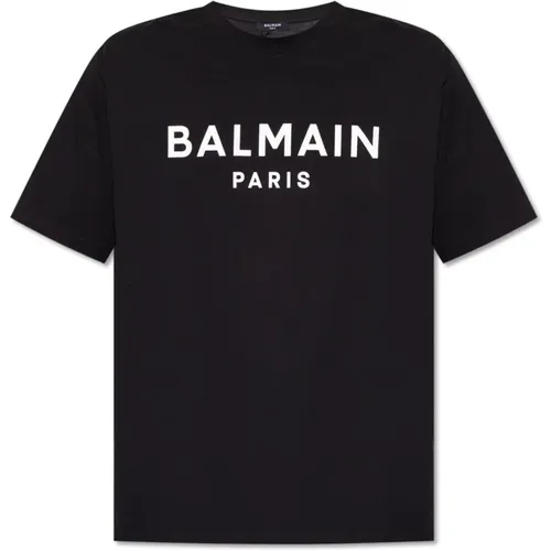 T-Shirt mit Logo , Herren, Größe: S - Balmain - Modalova