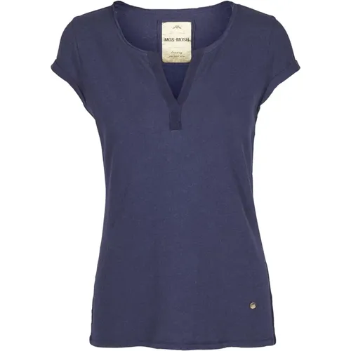 Navy Troy Tee 117440 - Women`s Must-Have , female, Sizes: S, L, XL - MOS MOSH - Modalova