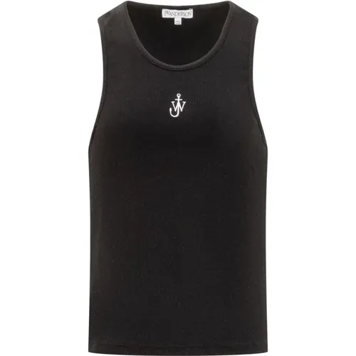 Anchor Embroidered Tank Tops , male, Sizes: S - JW Anderson - Modalova