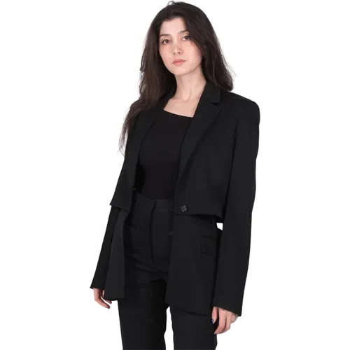 Schwarzer Cut Out Blazer, Modisches Modell , Damen, Größe: 3XS - JW Anderson - Modalova