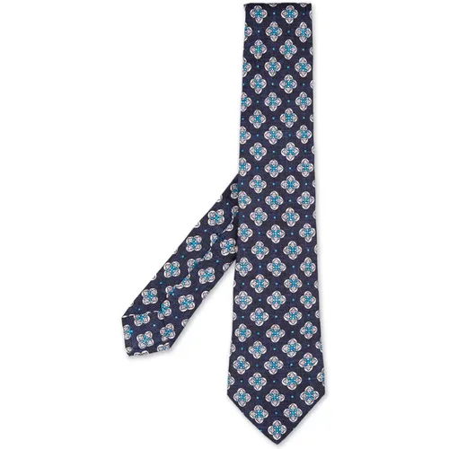 Silk Geometric Pattern Tie , male, Sizes: ONE SIZE - Kiton - Modalova