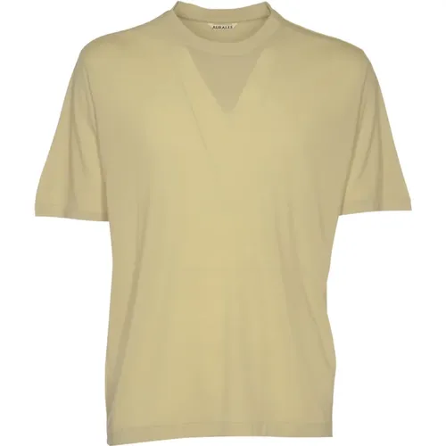 Soft Wool Jersey Tee , male, Sizes: L - Auralee - Modalova