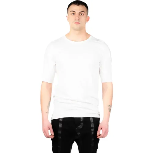 Weißes Baumwoll-T-Shirt Crewneck Signatur , Herren, Größe: 2XL - Isaac Sellam - Modalova