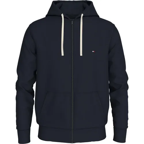 Blauer Zip-Hoodie-Pullover - Tommy Hilfiger - Modalova