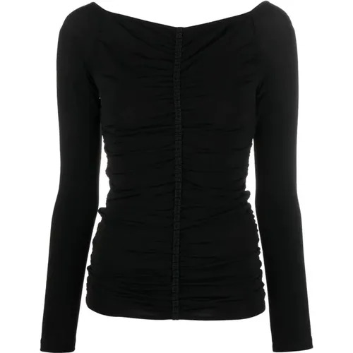 Elegant Long Sleeved Ruched Top , female, Sizes: 2XS, M - Givenchy - Modalova