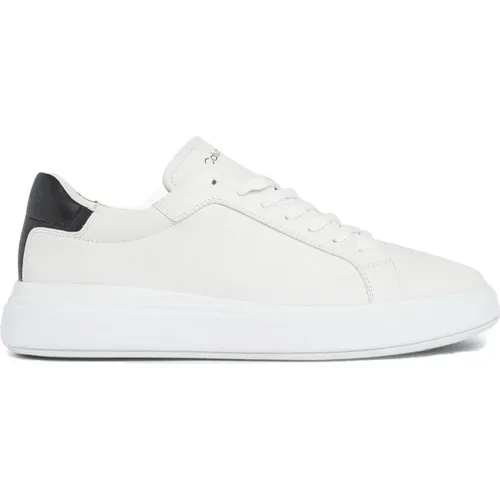 Weiße Schwarze Schnürsneakers , Herren, Größe: 41 EU - Calvin Klein - Modalova