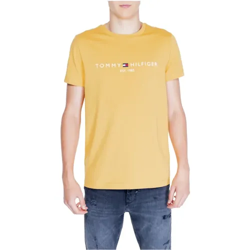 Logo Tee Herren Baumwolle Kollektion , Herren, Größe: S - Tommy Hilfiger - Modalova