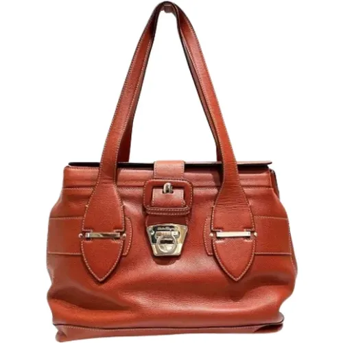 Pre-owned Leather totes , female, Sizes: ONE SIZE - Salvatore Ferragamo Pre-owned - Modalova