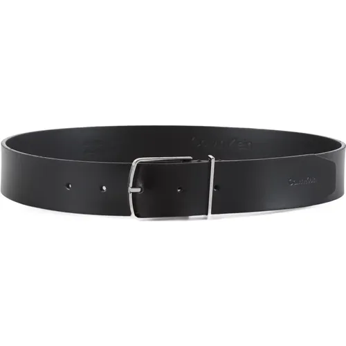 Leather Belt with Metal Buckle , male, Sizes: 80 CM, 70 CM, 75 CM, 85 CM, 90 CM - Calvin Klein - Modalova