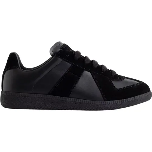 Schwarze Leder Replica Sneakers , Damen, Größe: 38 EU - Maison Margiela - Modalova