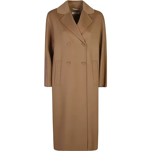 Double-Breasted Camel Wool Coat , female, Sizes: 3XS, XS, 2XS, S - Max Mara - Modalova