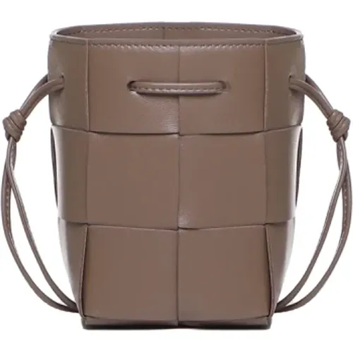 Leather Mini Shoulder Bucket Bag , female, Sizes: ONE SIZE - Bottega Veneta - Modalova
