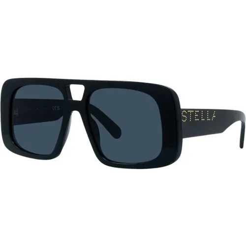 Shiny /Smoke Sc40049I Sunglasses , unisex, Sizes: 54 MM - Stella Mccartney - Modalova