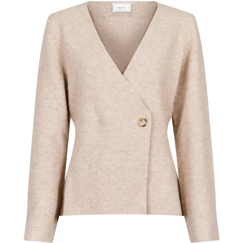 Louise Knit Cardigan - Sand Melange , female, Sizes: S, M, XL, XS, L - NEO NOIR - Modalova