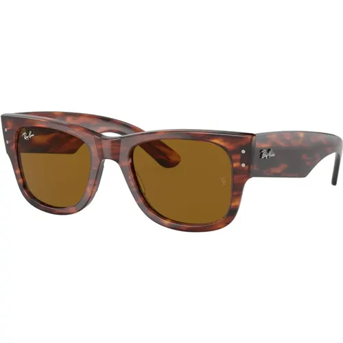 Mega Wayfarer Sonnenbrille Braun Gestreift Havana , unisex, Größe: 51 MM - Ray-Ban - Modalova