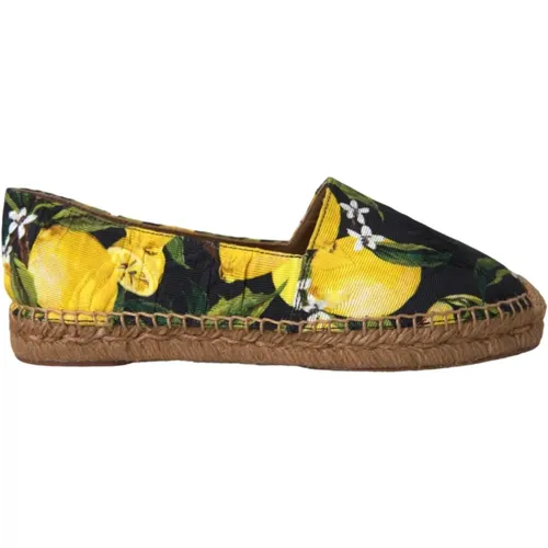 Lemon Espadrilles Shoes , female, Sizes: 3 UK, 2 UK - Dolce & Gabbana - Modalova