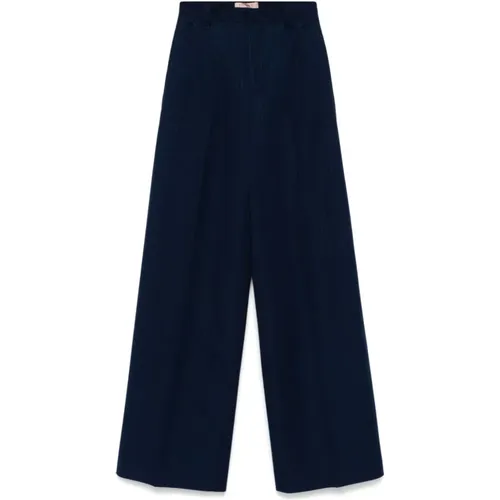 Blaue Hose für Frauen Aw24 , Damen, Größe: 2XS - Twinset - Modalova