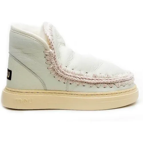 Bold Sneaker Boot in Reversed Sheepskin and Leather , female, Sizes: 6 UK - Mou - Modalova