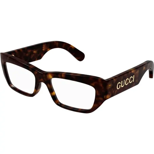 Stylish Eyewear Frames in Dark Havana - Gucci - Modalova