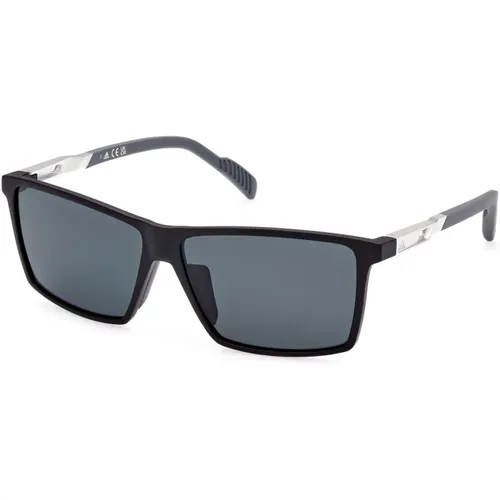 Sonnenbrille,Sport Sonnenbrille Sp0058 Schwarz,Sportliche Blaue Sonnenbrille - Adidas - Modalova