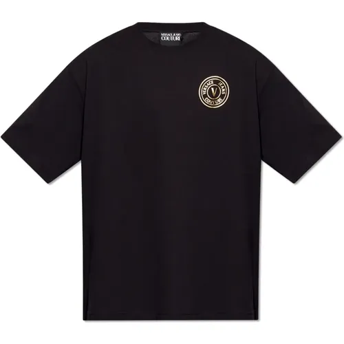 Logo-bedrucktes T-Shirt , Herren, Größe: L - Versace Jeans Couture - Modalova