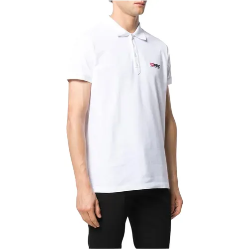 Klassisches Weißes Poloshirt , Herren, Größe: XL - Diesel - Modalova