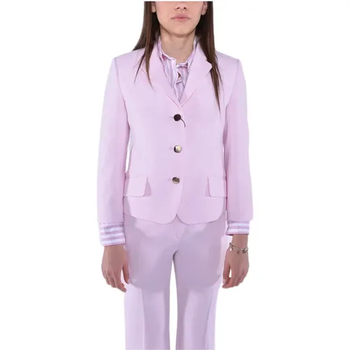 Eleganter einreihiger Cady-Blazer , Damen, Größe: L - Max Mara Studio - Modalova